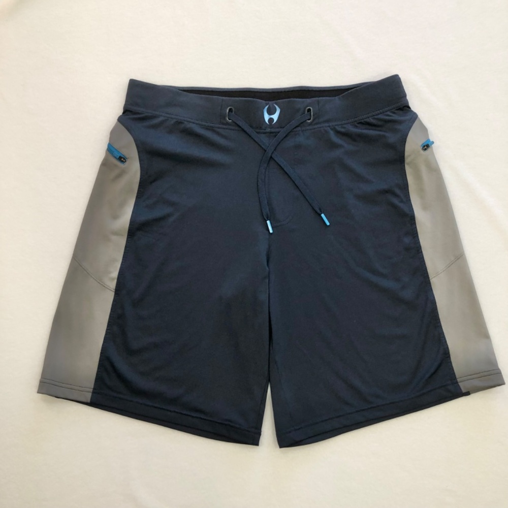 Hylete Men's Helix Workout Above the Knee Shorts Large Red/Blue - Lot of 2 - Picture 2 of 13